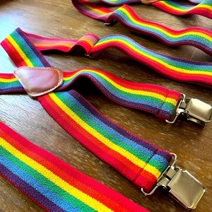 Rainbow Suspenders - Never worn - $20 for both pairs.